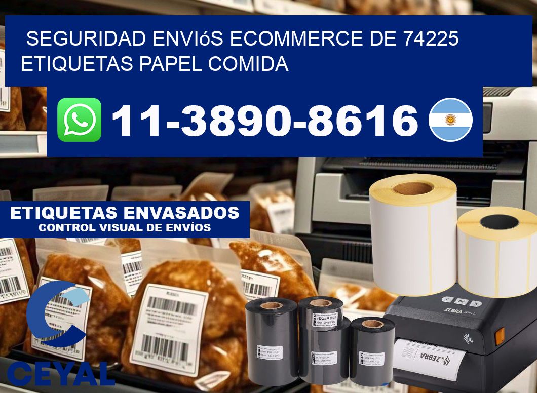 seguridad enviós ecommerce de 74225 etiquetas papel comida