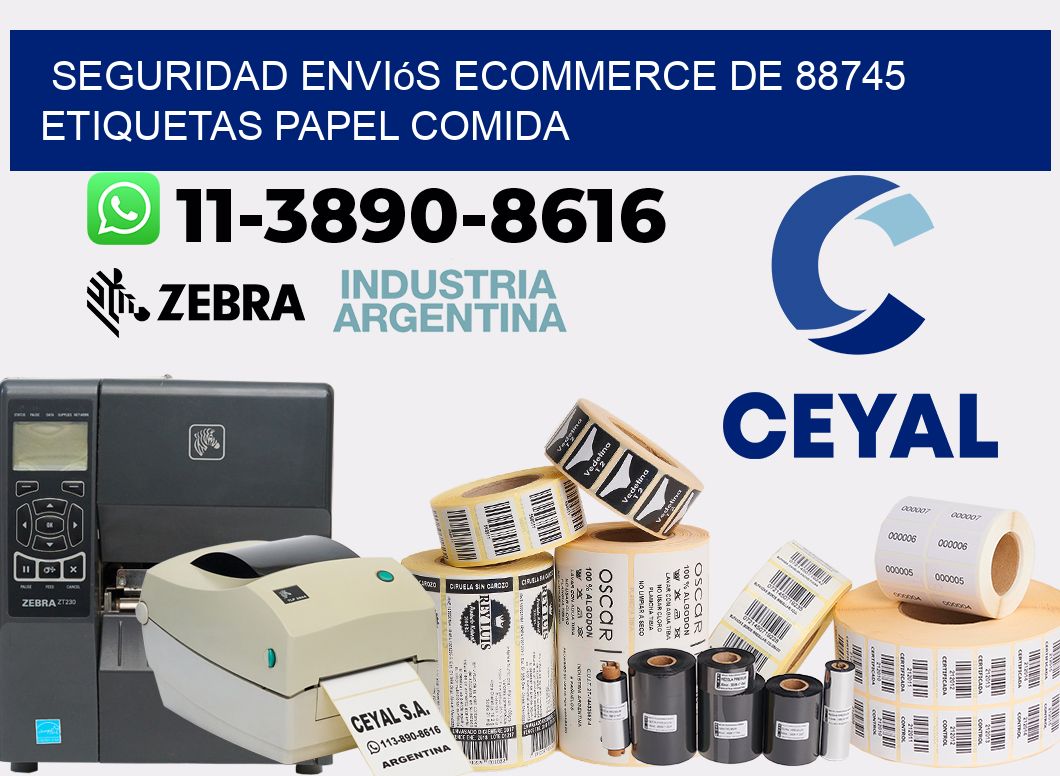 seguridad enviós ecommerce de 88745 etiquetas papel comida