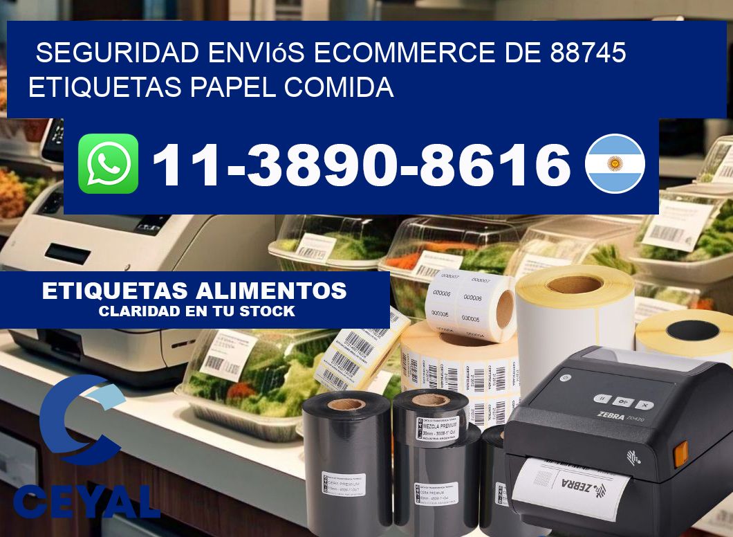 seguridad enviós ecommerce de 88745 etiquetas papel comida