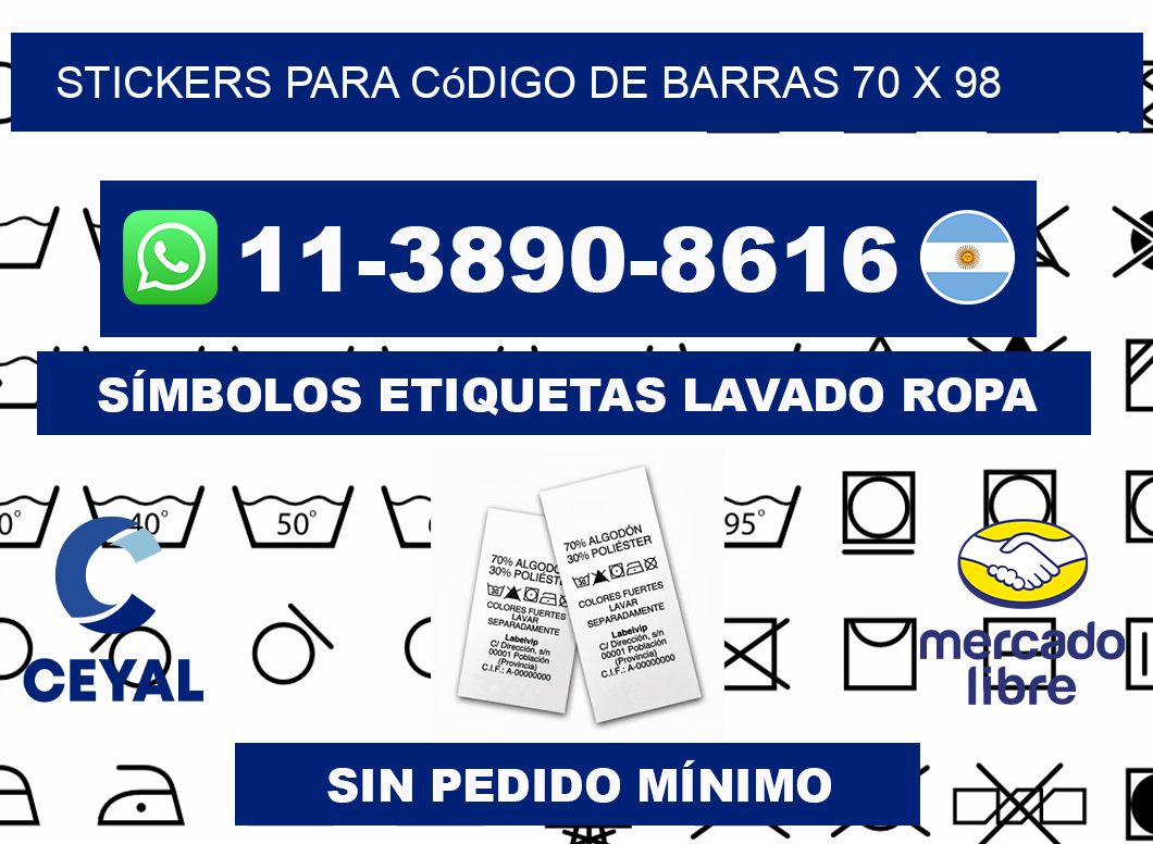 stickers para código de barras 70 x 98