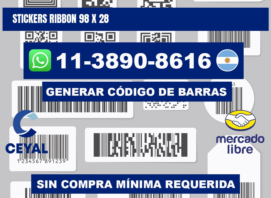 stickers ribbon 98 x 28