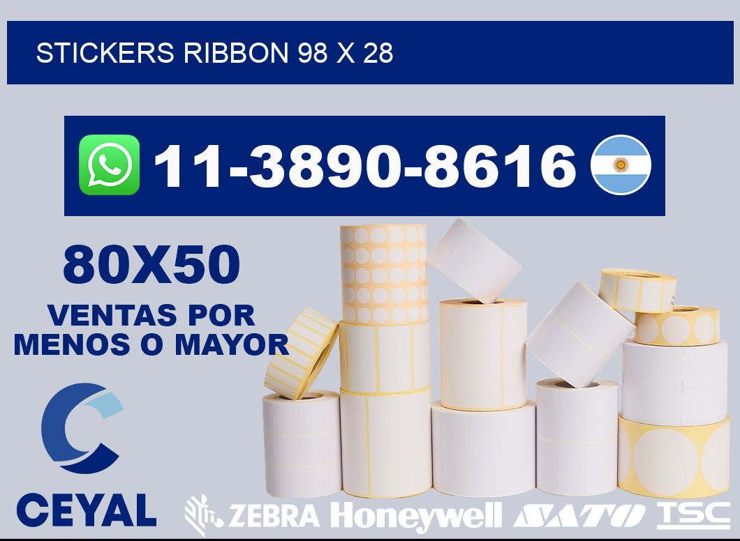 stickers ribbon 98 x 28