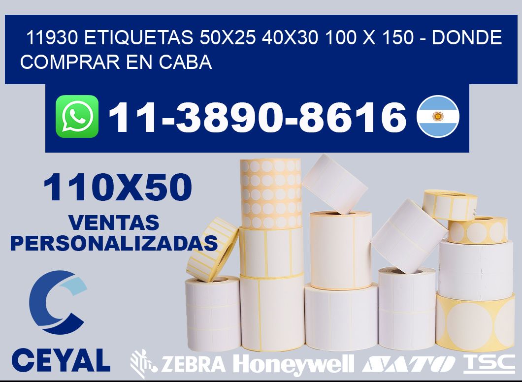 11930 etiquetas 50x25 40x30 100 x 150 - Donde Comprar en Caba