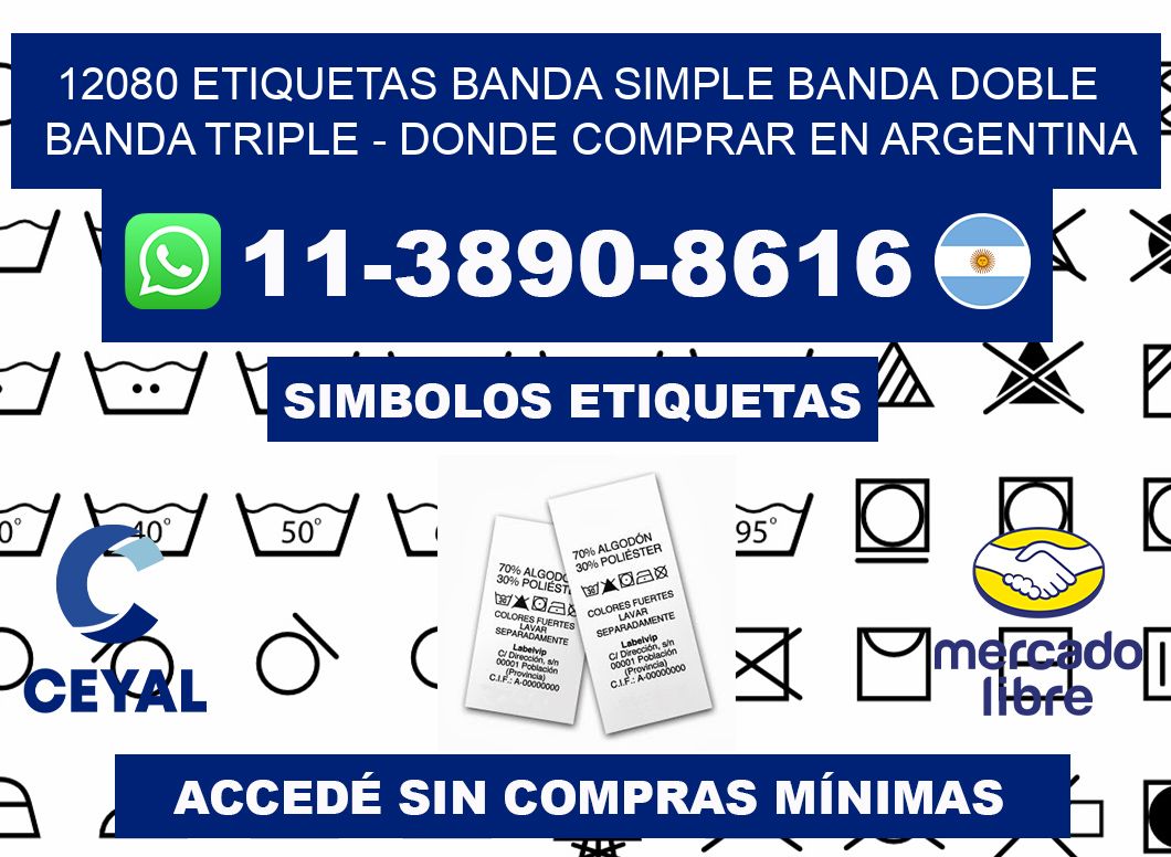 12080 etiquetas banda simple banda doble banda triple - Donde Comprar en Argentina