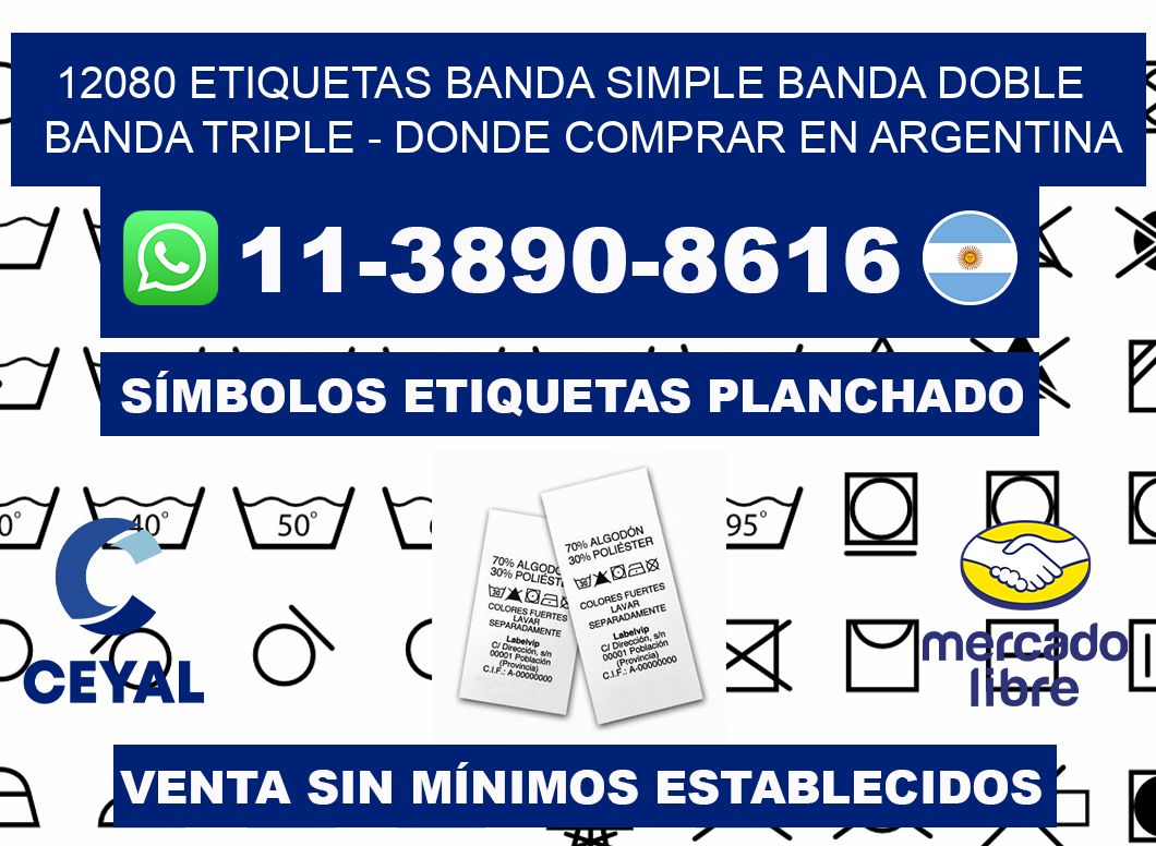 12080 etiquetas banda simple banda doble banda triple - Donde Comprar en Argentina