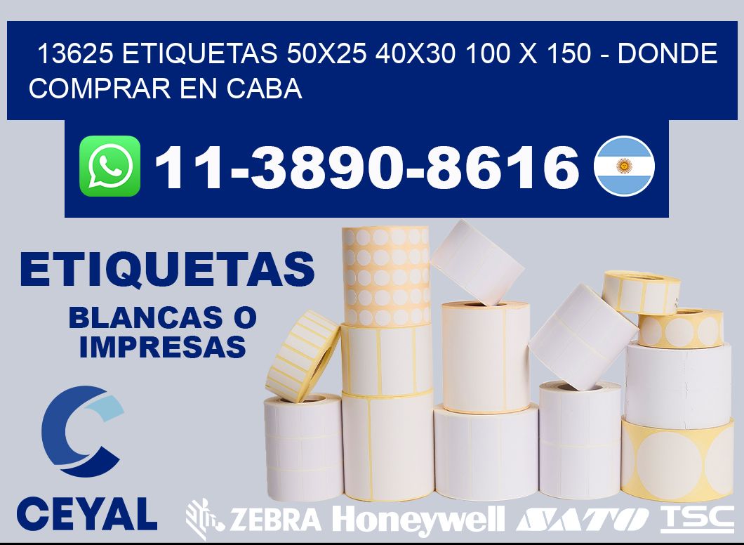 13625 etiquetas 50x25 40x30 100 x 150 - Donde Comprar en Caba