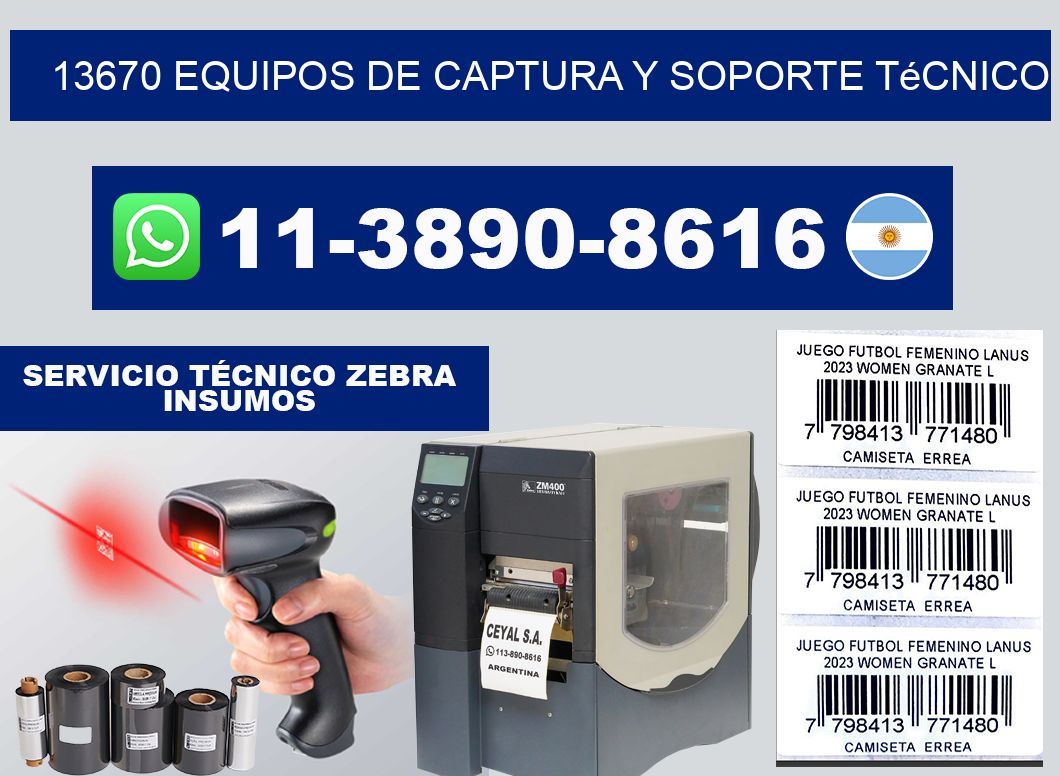 13670 Equipos de Captura y Soporte Técnico