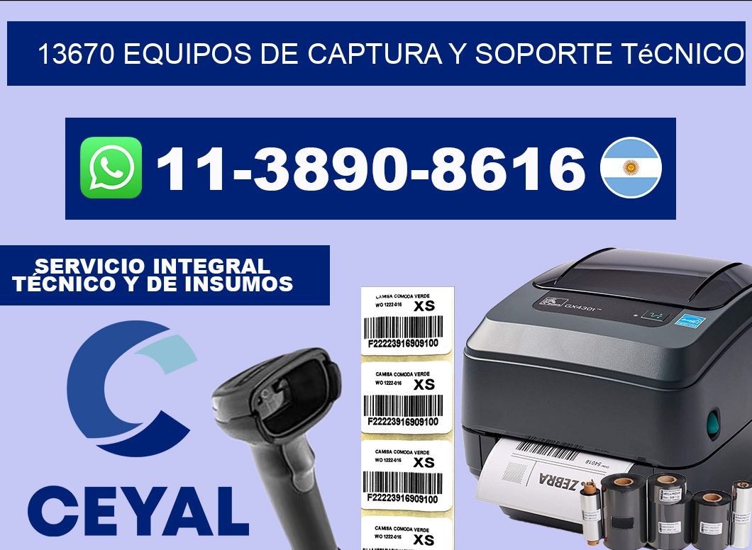 13670 Equipos de Captura y Soporte Técnico