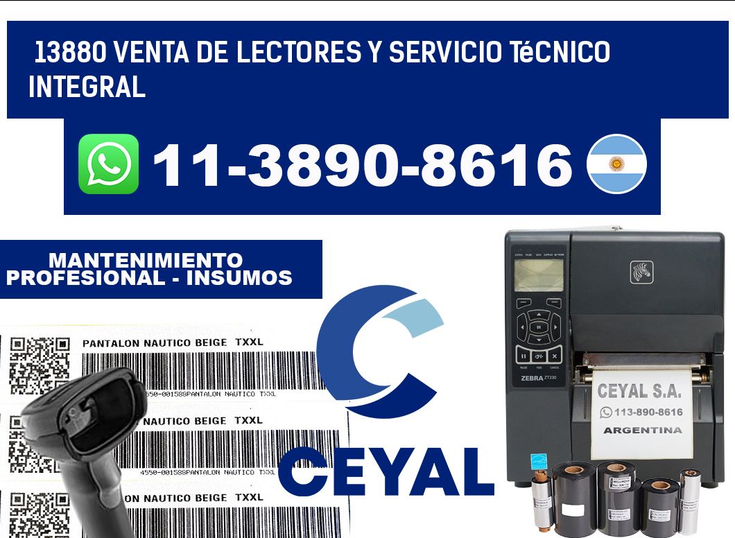 13880 Venta de Lectores y Servicio Técnico Integral