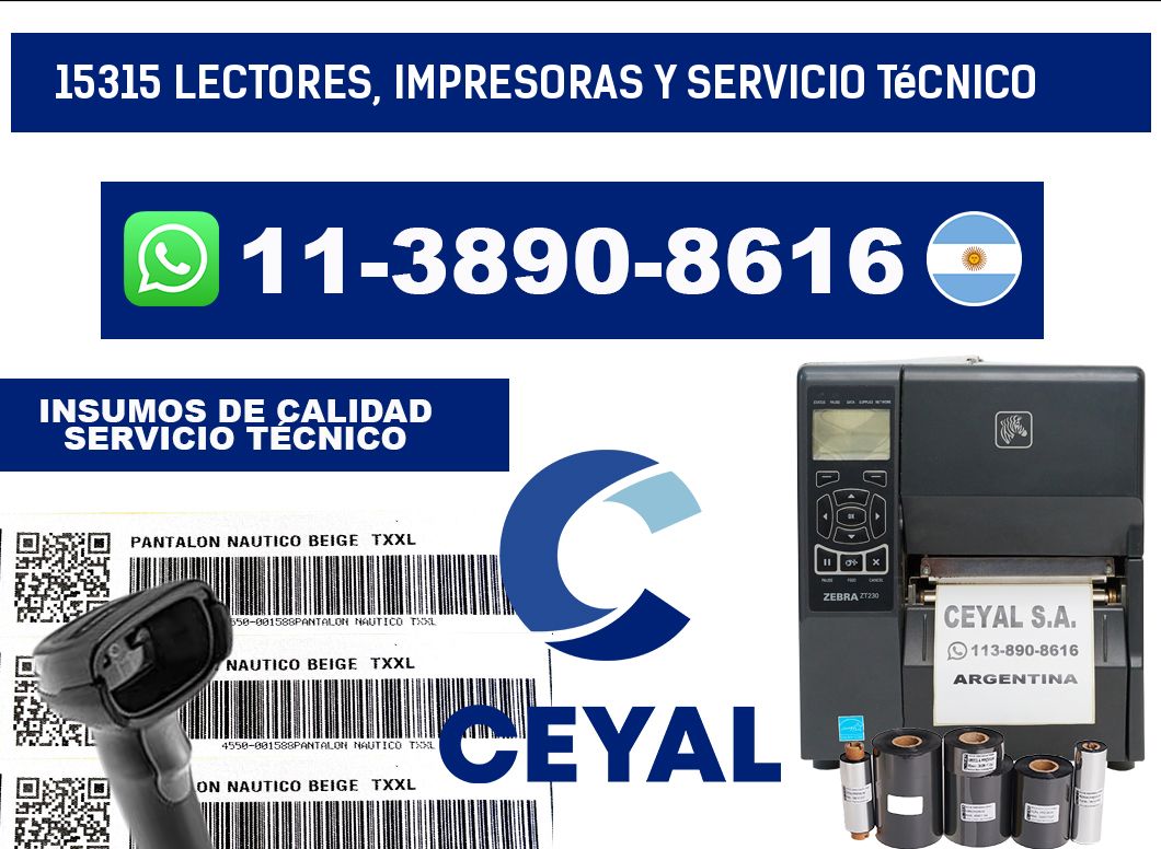 15315 Lectores, Impresoras y Servicio Técnico