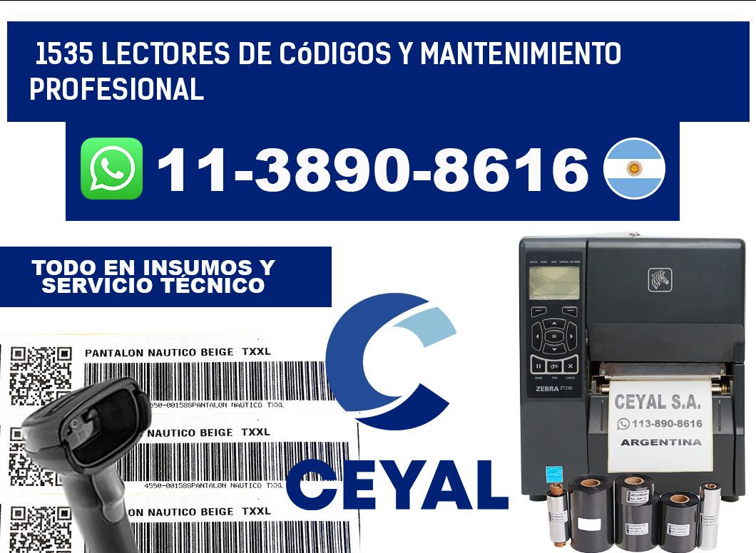 1535 Lectores de Códigos y Mantenimiento Profesional