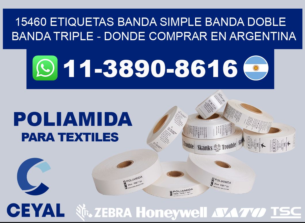 15460 etiquetas banda simple banda doble banda triple - Donde Comprar en Argentina