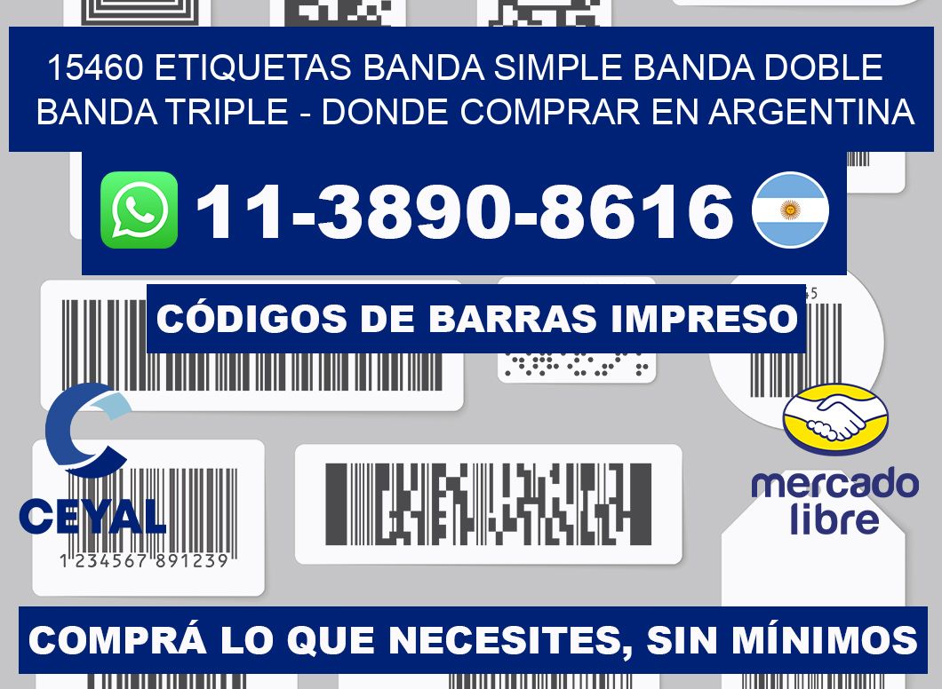 15460 etiquetas banda simple banda doble banda triple - Donde Comprar en Argentina