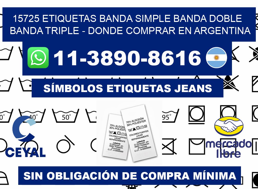 15725 etiquetas banda simple banda doble banda triple - Donde Comprar en Argentina