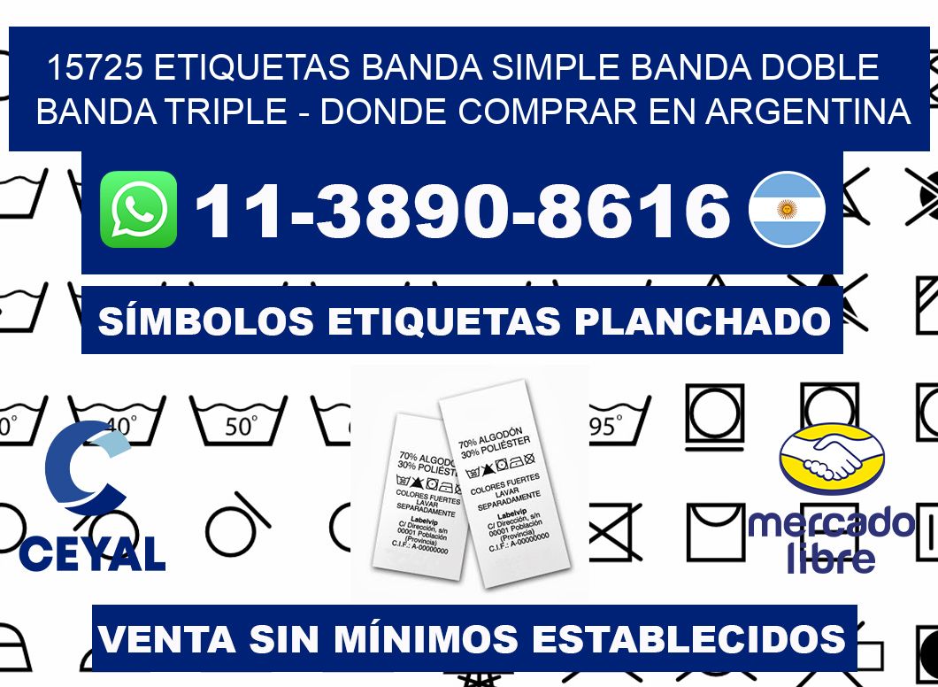 15725 etiquetas banda simple banda doble banda triple - Donde Comprar en Argentina