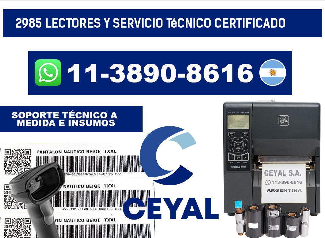 2985 Lectores y Servicio Técnico Certificado