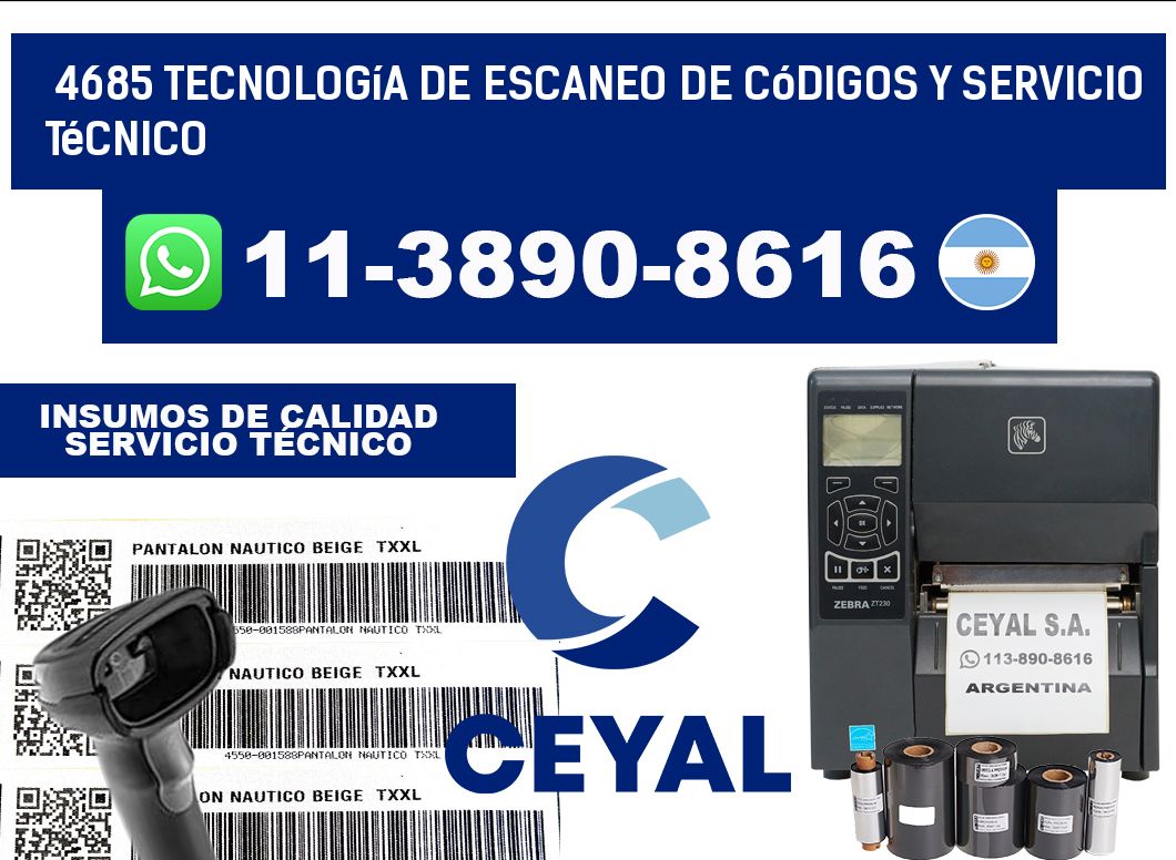4685 Tecnología de Escaneo de códigos y Servicio Técnico