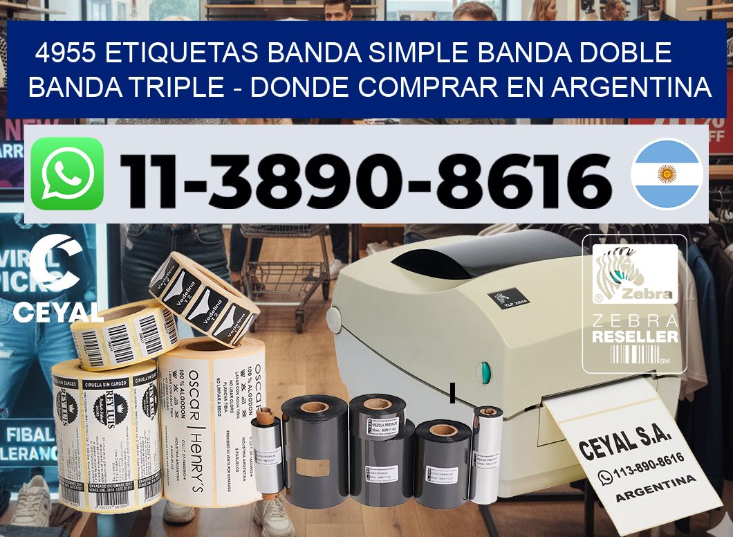 4955 etiquetas banda simple banda doble banda triple – Donde Comprar en Argentina