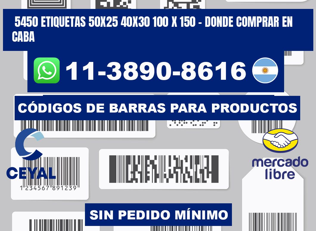 5450 etiquetas 50x25 40x30 100 x 150 - Donde Comprar en Caba