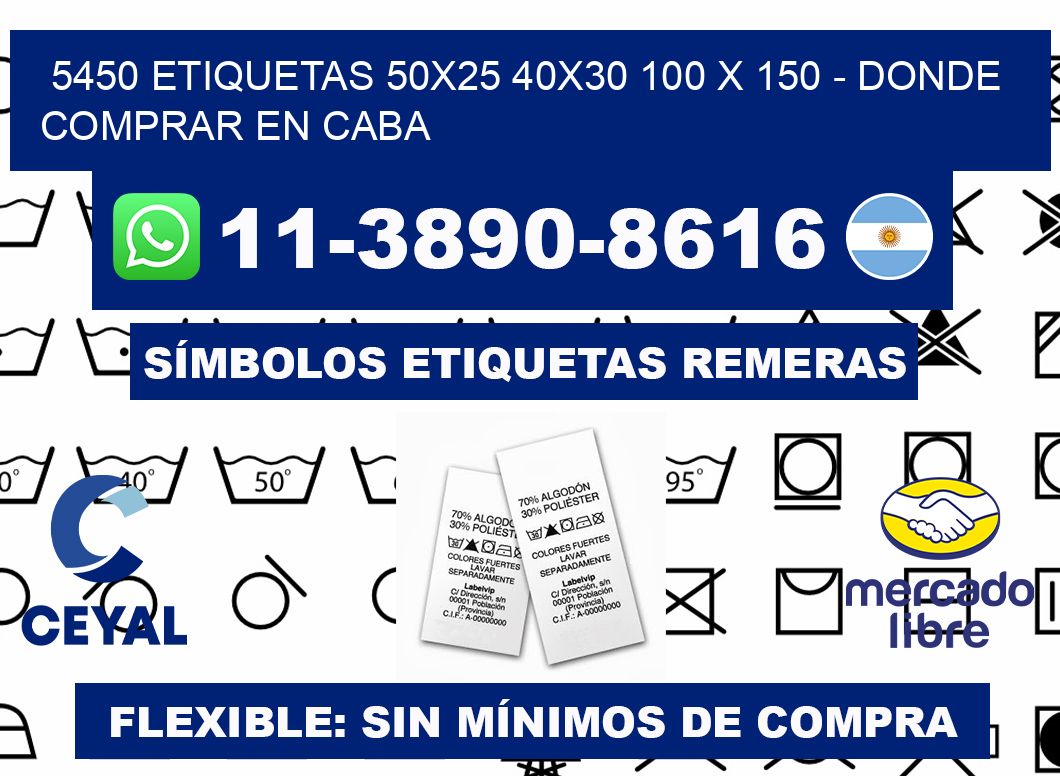 5450 etiquetas 50x25 40x30 100 x 150 - Donde Comprar en Caba