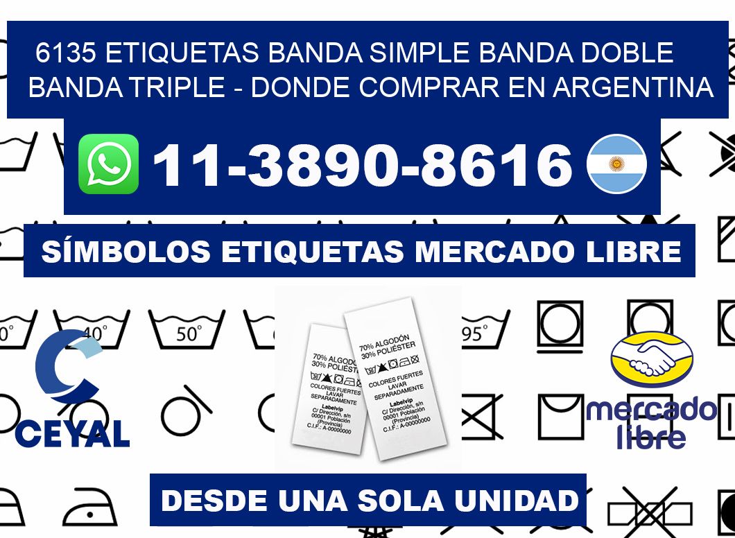 6135 etiquetas banda simple banda doble banda triple - Donde Comprar en Argentina
