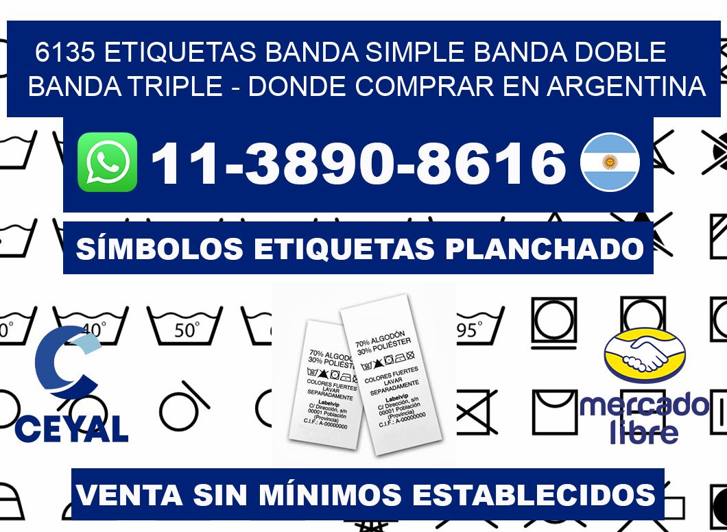 6135 etiquetas banda simple banda doble banda triple - Donde Comprar en Argentina