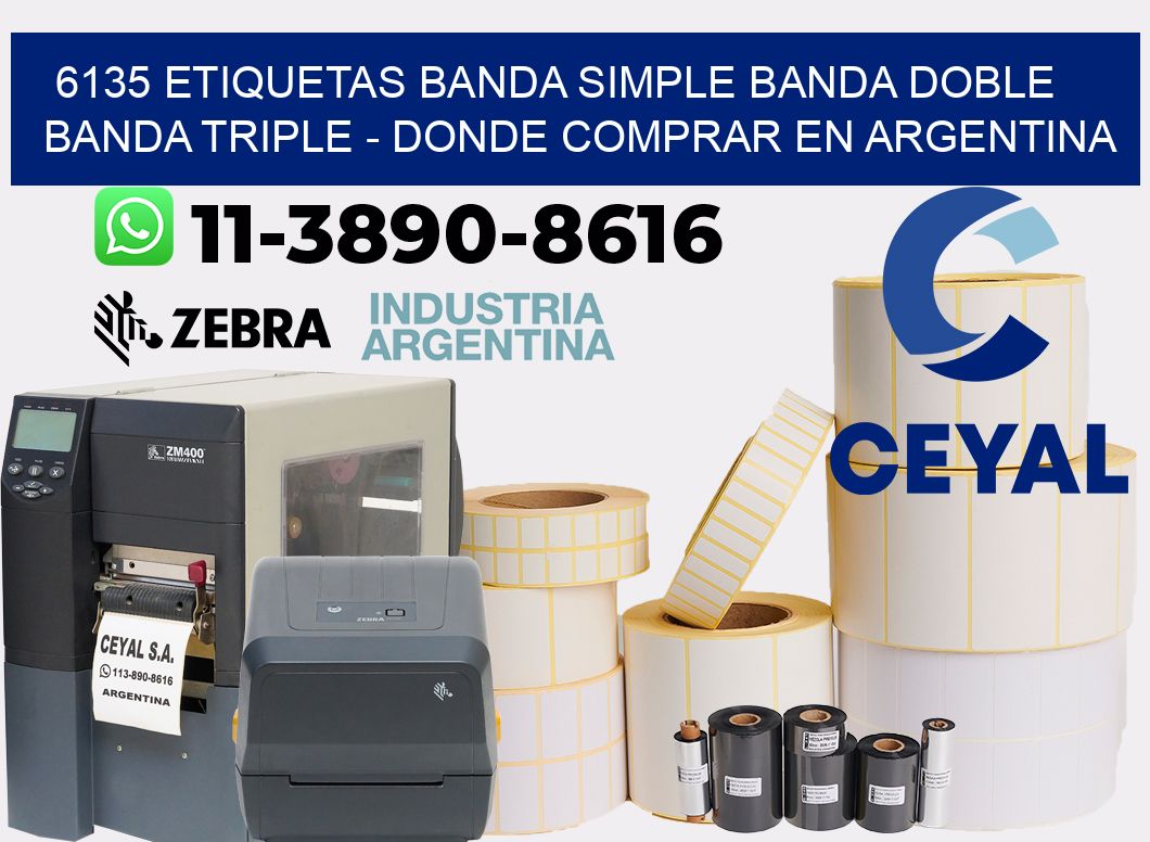 6135 etiquetas banda simple banda doble banda triple - Donde Comprar en Argentina