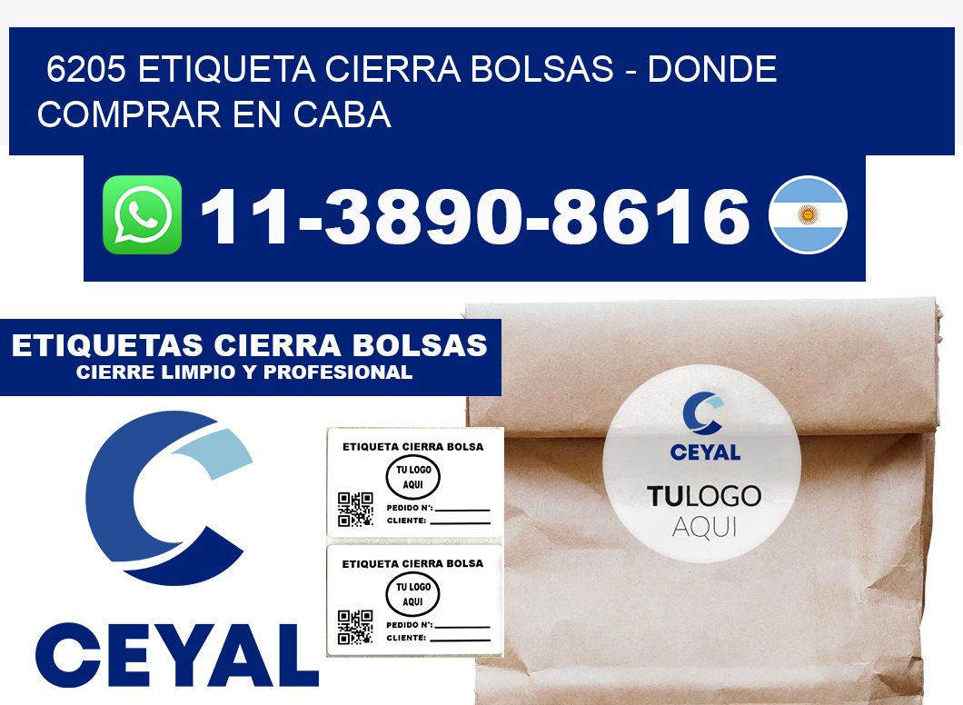 6205 etiqueta Cierra Bolsas - Donde Comprar en Caba