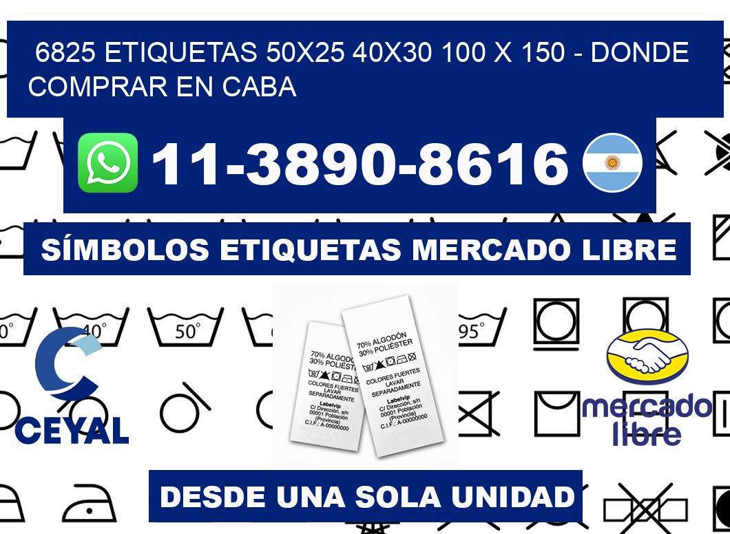 6825 etiquetas 50x25 40x30 100 x 150 - Donde Comprar en Caba