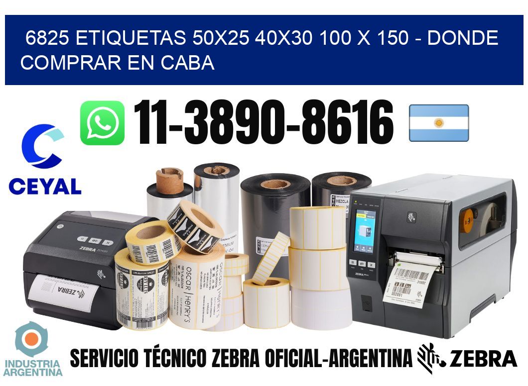 6825 etiquetas 50x25 40x30 100 x 150 - Donde Comprar en Caba