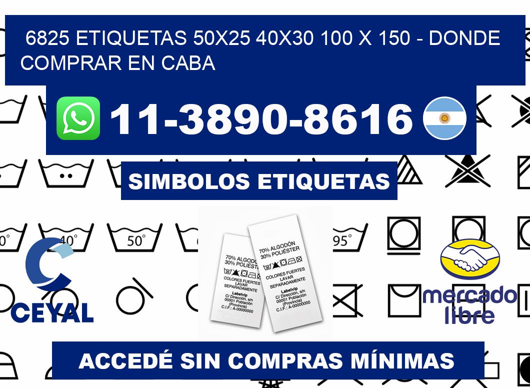 6825 etiquetas 50x25 40x30 100 x 150 - Donde Comprar en Caba