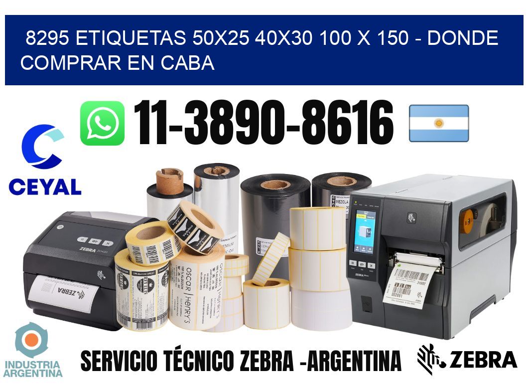 8295 etiquetas 50x25 40x30 100 x 150 - Donde Comprar en Caba