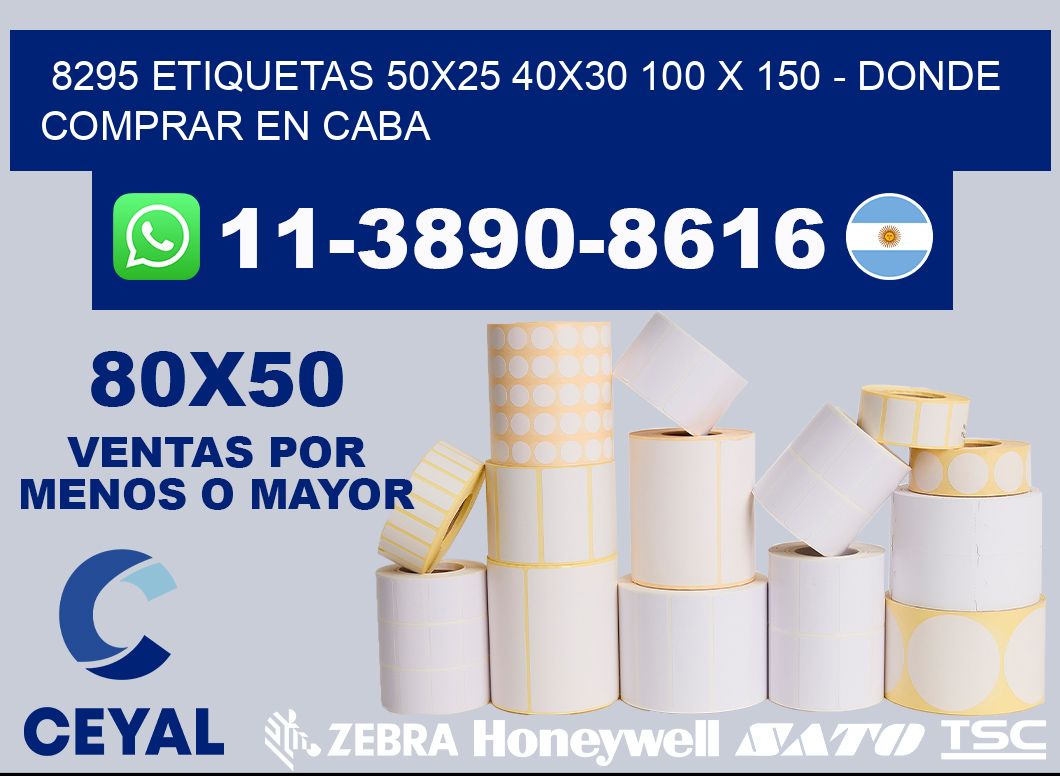 8295 etiquetas 50x25 40x30 100 x 150 - Donde Comprar en Caba