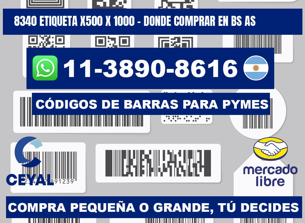 8340 etiqueta x500 x 1000 - Donde Comprar en bs as