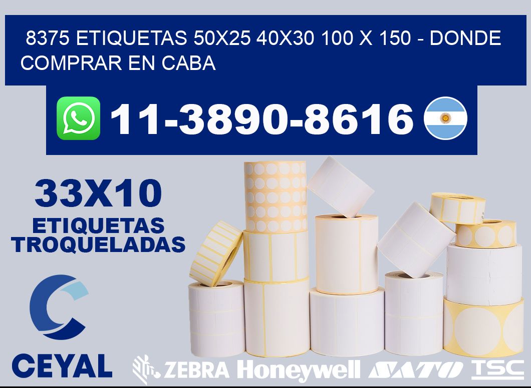 8375 etiquetas 50x25 40x30 100 x 150 - Donde Comprar en Caba