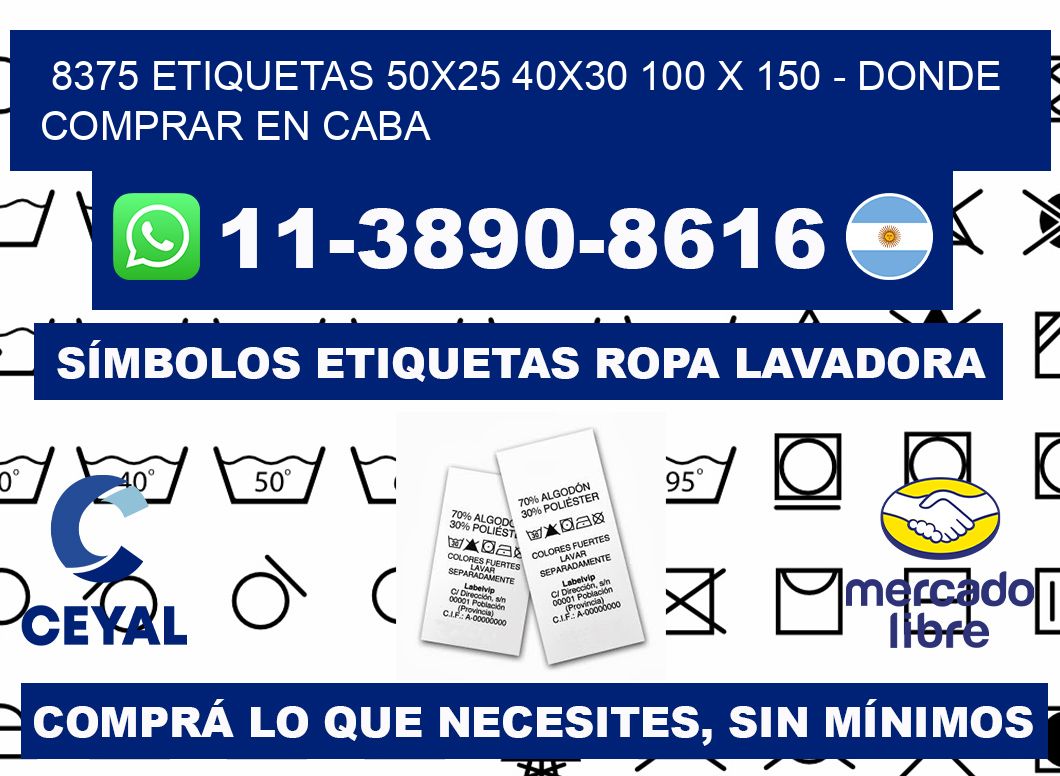 8375 etiquetas 50x25 40x30 100 x 150 - Donde Comprar en Caba