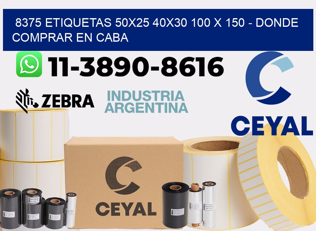 8375 etiquetas 50x25 40x30 100 x 150 - Donde Comprar en Caba