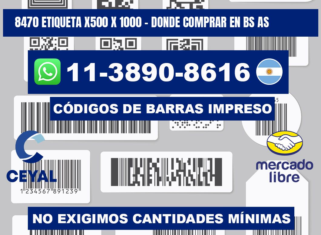 8470 etiqueta x500 x 1000 - Donde Comprar en bs as
