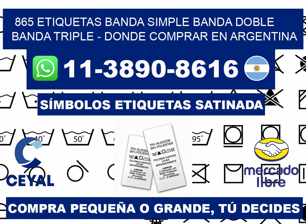 865 etiquetas banda simple banda doble banda triple - Donde Comprar en Argentina