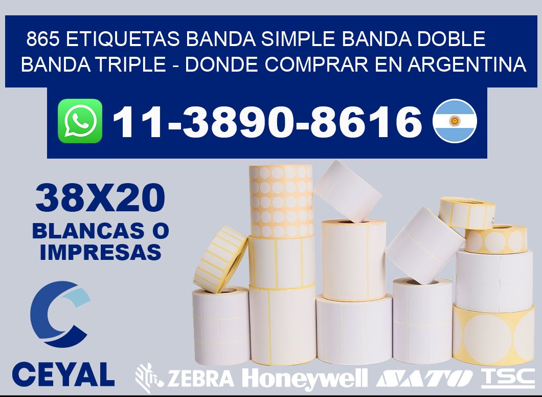 865 etiquetas banda simple banda doble banda triple - Donde Comprar en Argentina