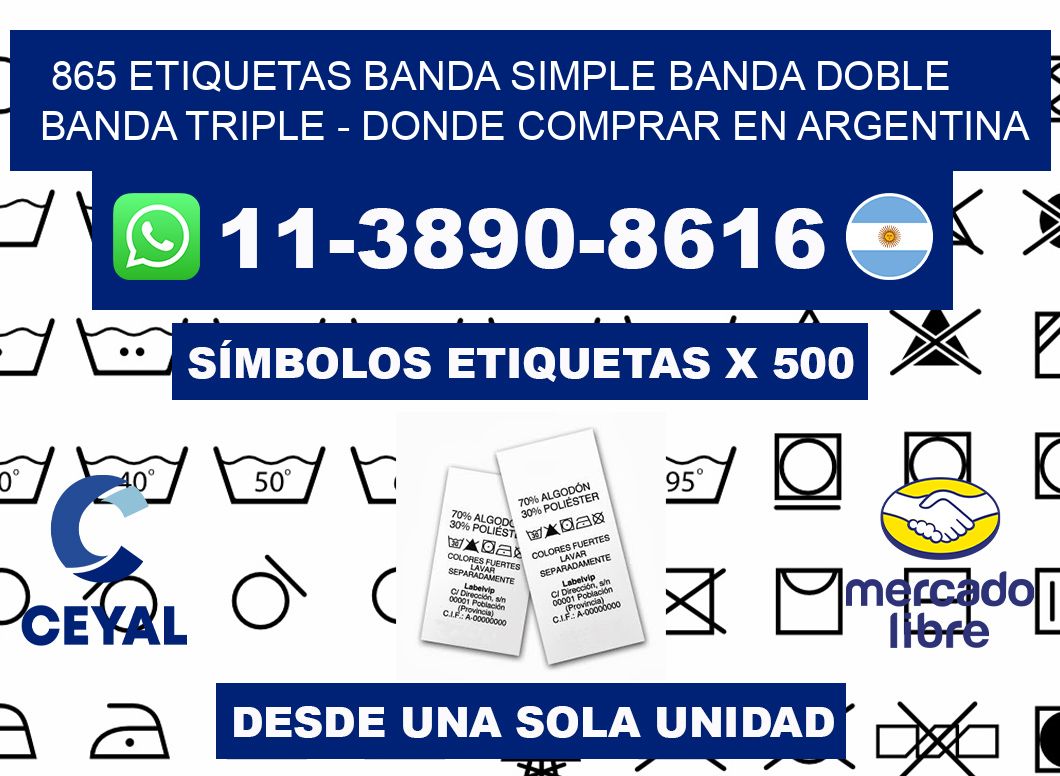 865 etiquetas banda simple banda doble banda triple - Donde Comprar en Argentina