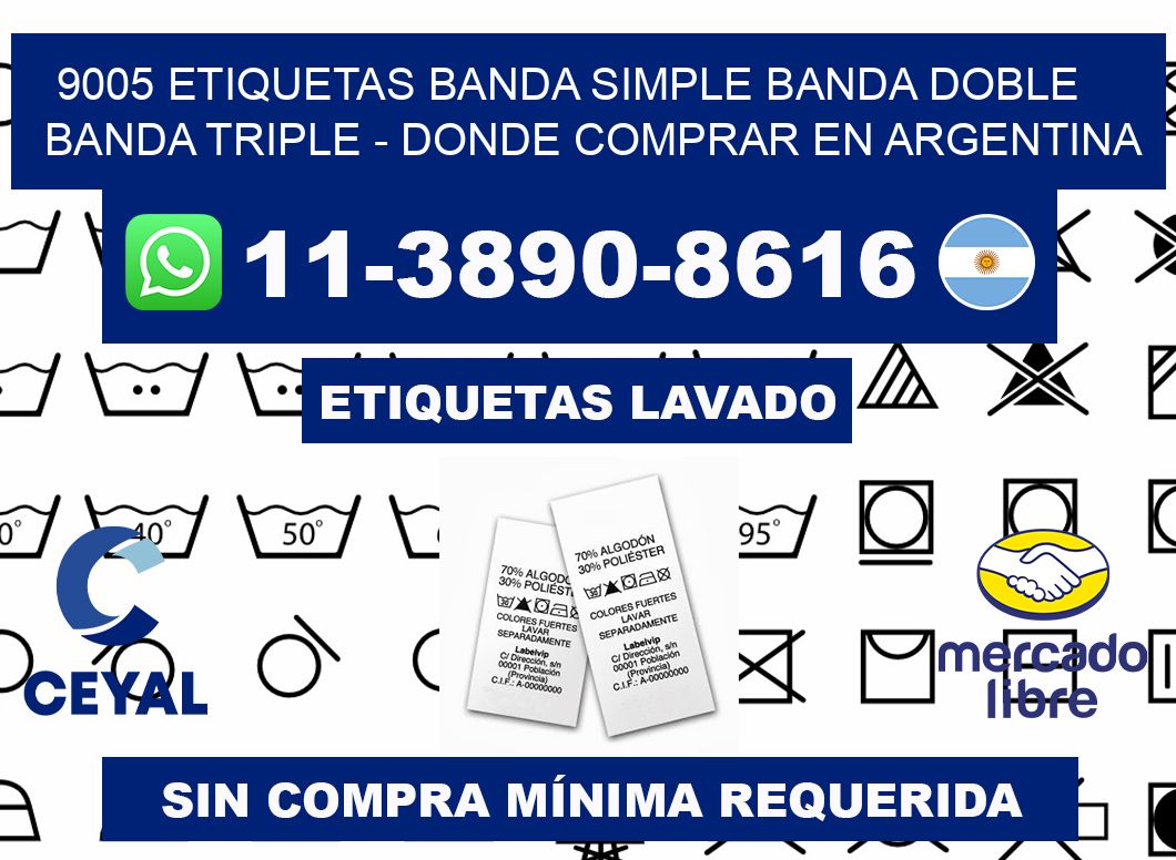 9005 etiquetas banda simple banda doble banda triple - Donde Comprar en Argentina