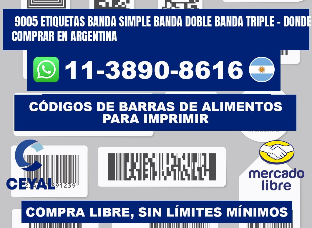 9005 etiquetas banda simple banda doble banda triple - Donde Comprar en Argentina