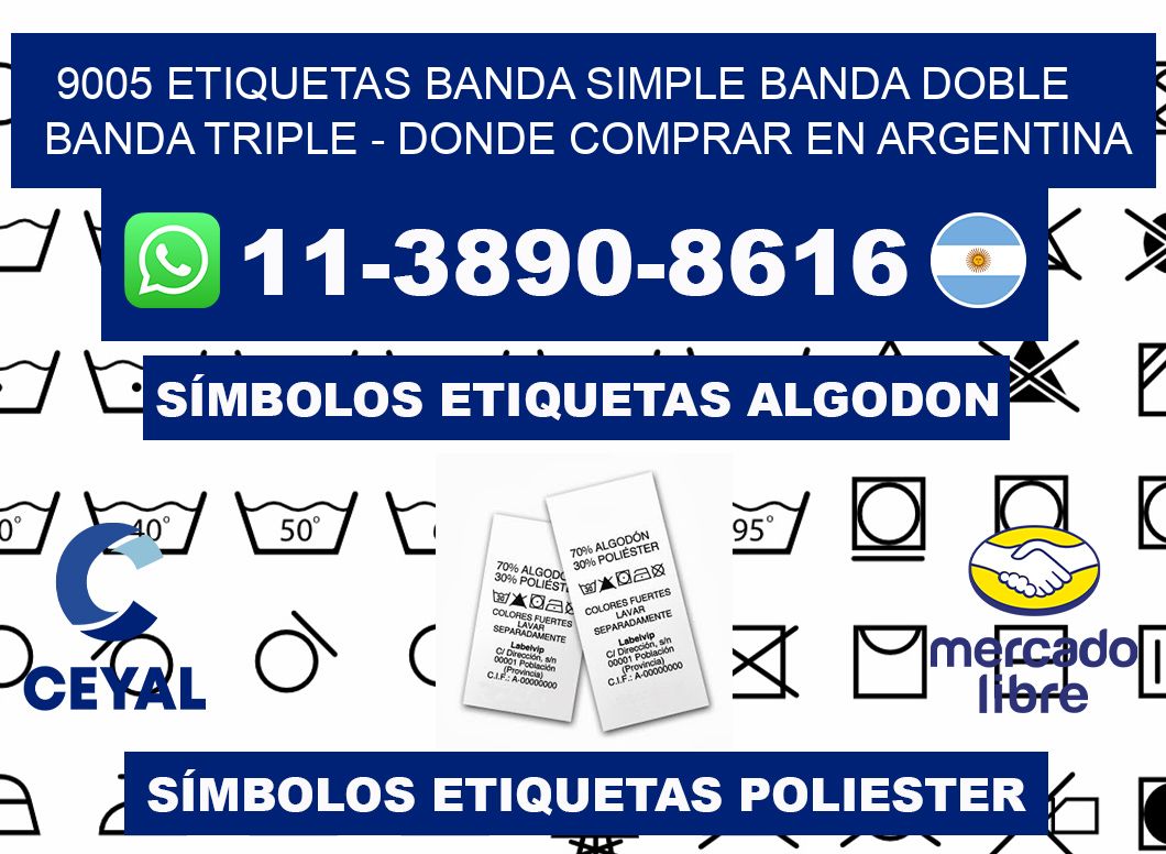 9005 etiquetas banda simple banda doble banda triple - Donde Comprar en Argentina