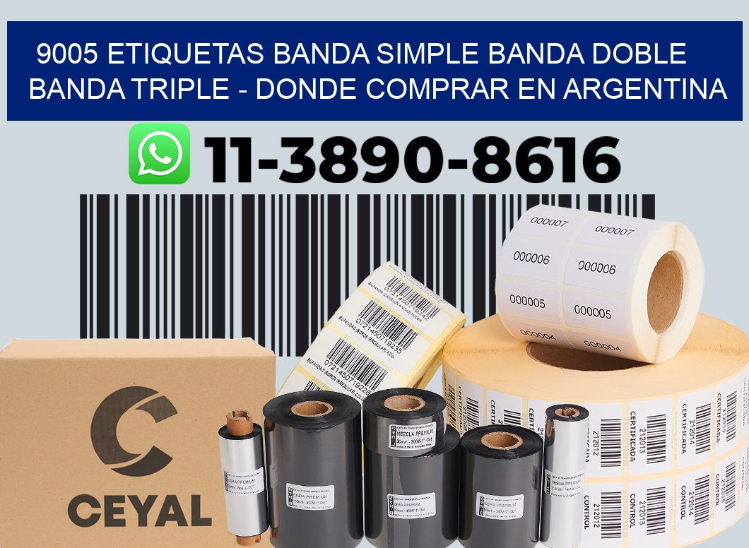 9005 etiquetas banda simple banda doble banda triple - Donde Comprar en Argentina