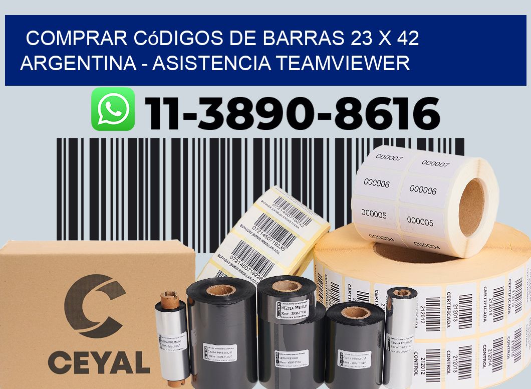 Comprar códigos de barras 23 x 42 argentina - asistencia teamviewer
