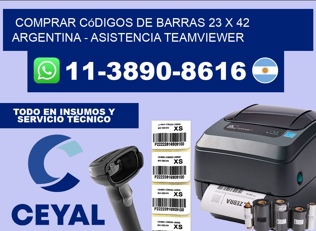 Comprar códigos de barras 23 x 42 argentina – asistencia teamviewer