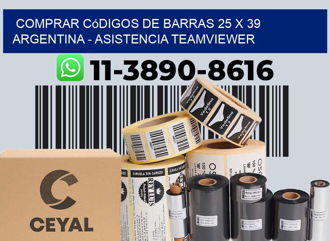 Comprar códigos de barras 25 x 39 argentina - asistencia teamviewer