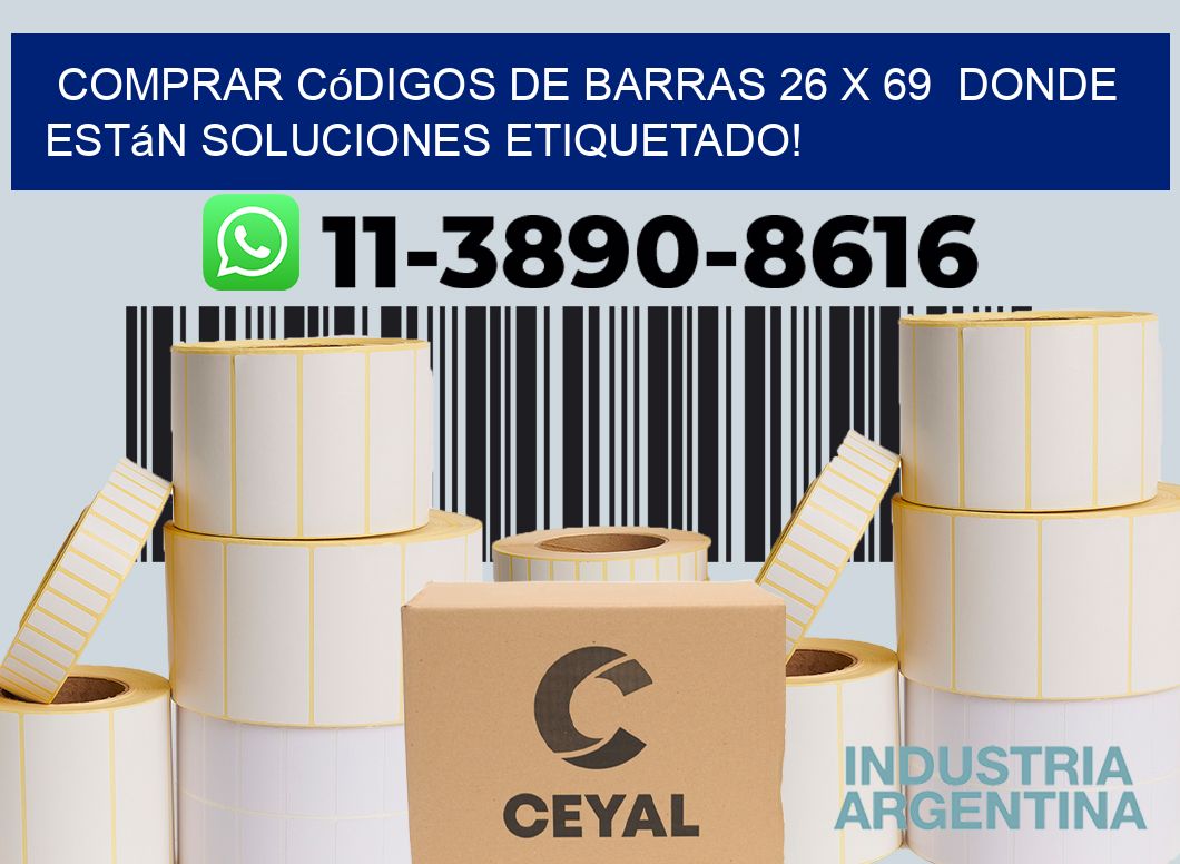 Comprar códigos de barras 26 x 69  donde están soluciones etiquetado!