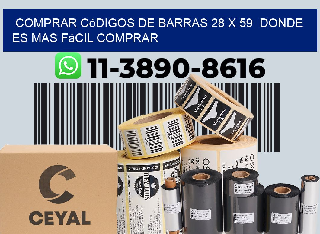 Comprar códigos de barras 28 x 59  Donde es mas fácil comprar